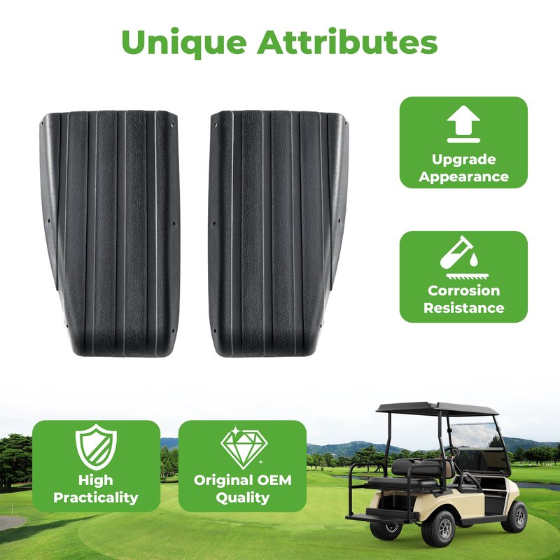 10L0L Golf Cart Rear Driver & Passenger Side Guard Set - Replacement Parts Compatible with Club Car DS 1981+up Golf Cart Models, Rugged and Durable, OEM# 101706702