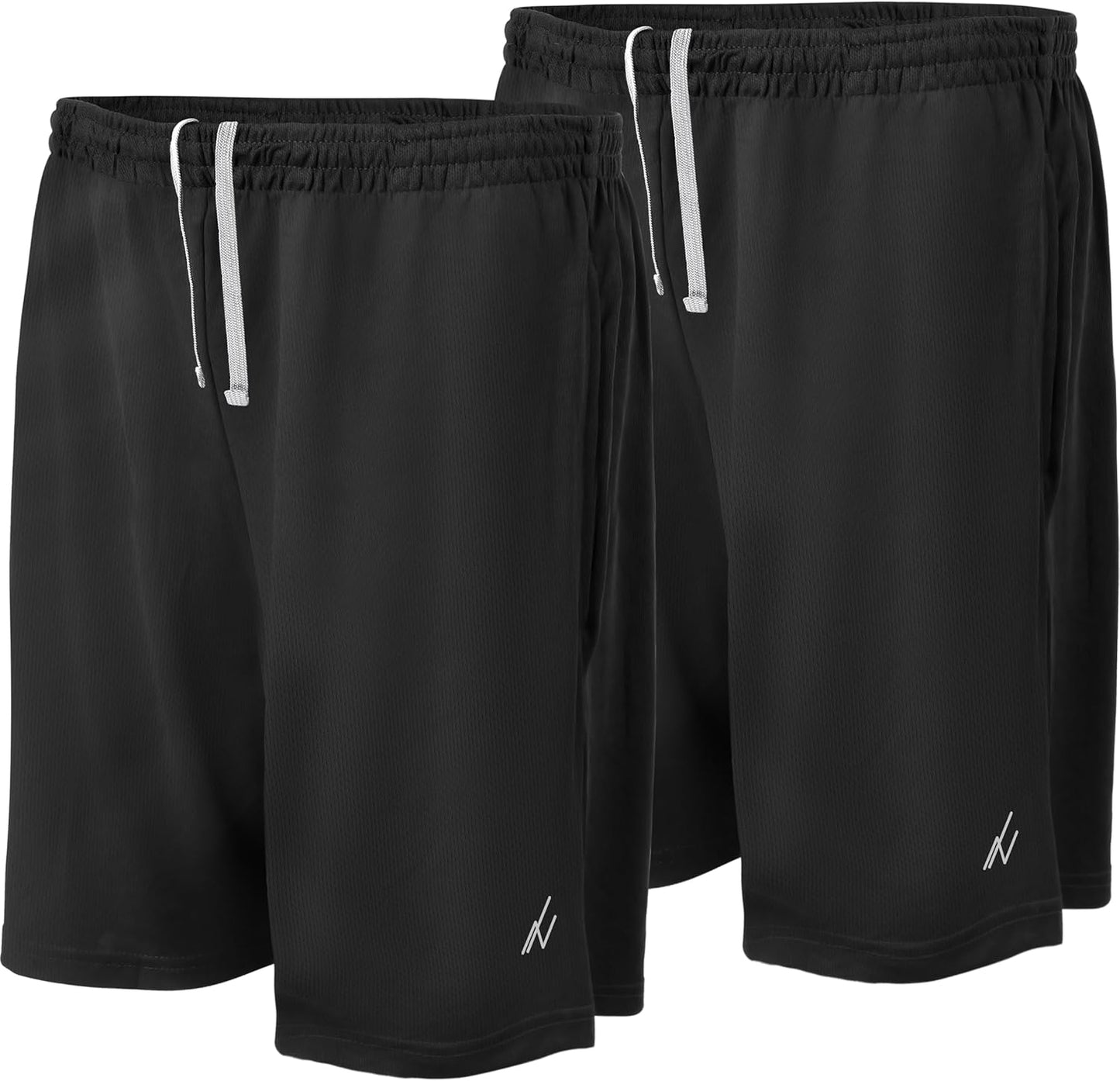 NY Threads Men's Athletic Shorts - Quick Dry Lightweight Workout Gym Shorts with Pockets | 2 Pack
