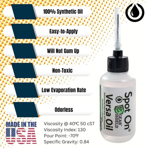 All Purpose Full Synthetic Oil - Advanced Lubricant for Clocks, Knives & Tools - Made in USA (4 oz)