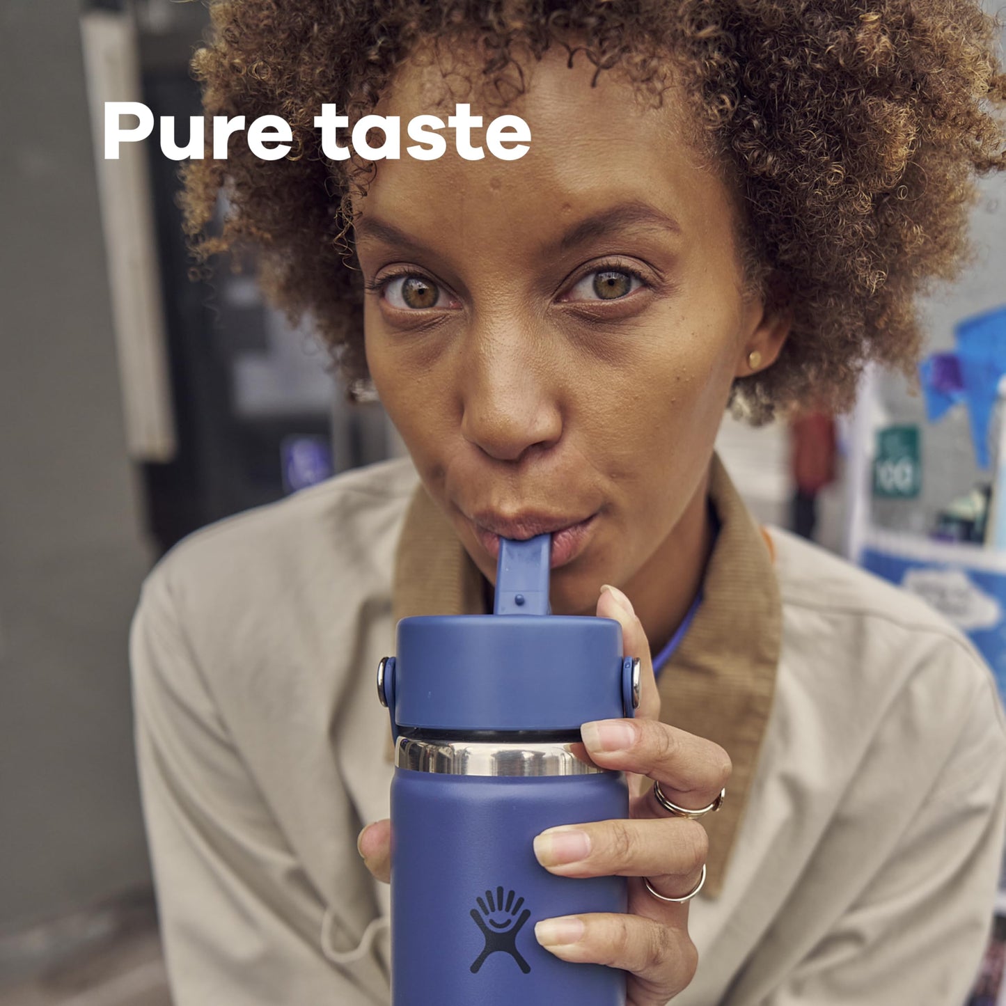 Hydro Flask Water Bottle - Insulated Stainless Steel - Wide Straw Lid, Non Spill, Leakproof in 40 Oz Tonal White