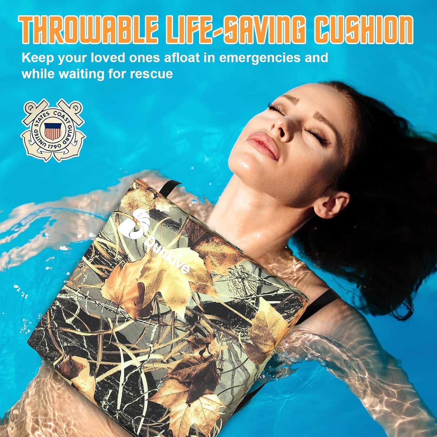 Skiennix Boat Throw Flotation Cushions - USCG Approved Emergency Life Preserver | 2 Pack Camouflage