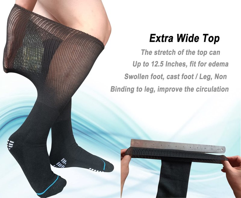 LORVVDE 2 Pairs Replacement Sock Liner for Orthopedic Cast Walking boot Air Cam Walkers, Under Air Cast Brace Surgical Broken Leg Toe Fracture boots
