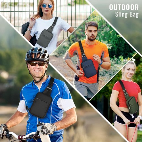 BROADREAM Mini Sling Bag - Waterproof RFID Crossbody Backpack for Hiking & Travel | Unisex Design