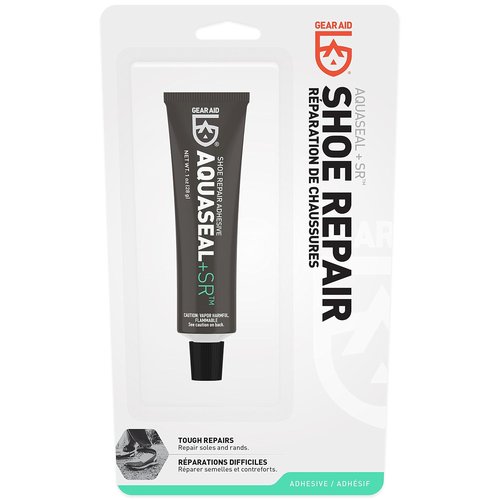 GEAR AID Aquaseal SR Shoe Repair Adhesive - Fix Holes in Hiking Boots & Shoes | Clear, 1 oz
