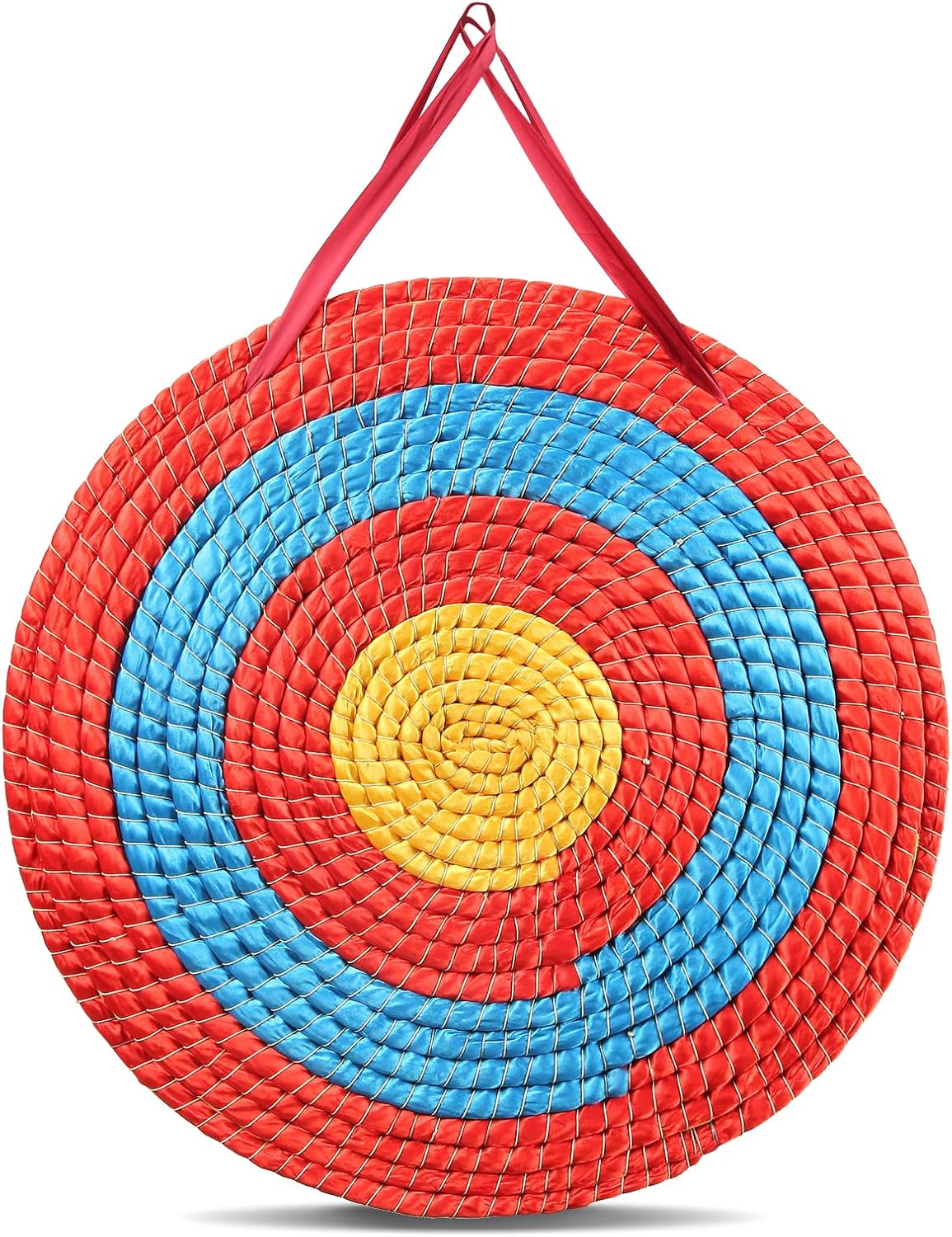 VEVOR 20" Round Straw Archery Target - Durable Traditional Design for Backyard Use, Red