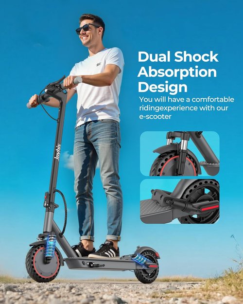 Joyhis Electric Scooter for Adults - Fast 19/22MPH Speed, 15/22 Mile Range, 8.5"/10" Tires | Folding Commuter with Dual Suspension & App Control