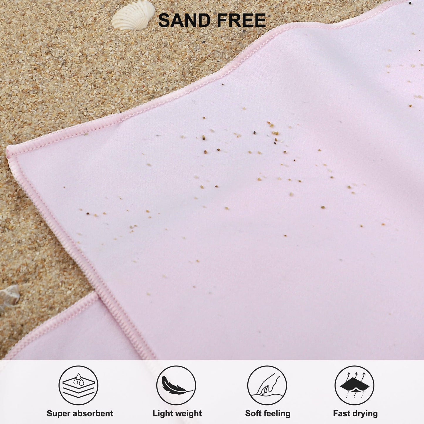 Rainleaf Microfiber Towel Quick Dry Camping & Travel & Gym Towel. Compact