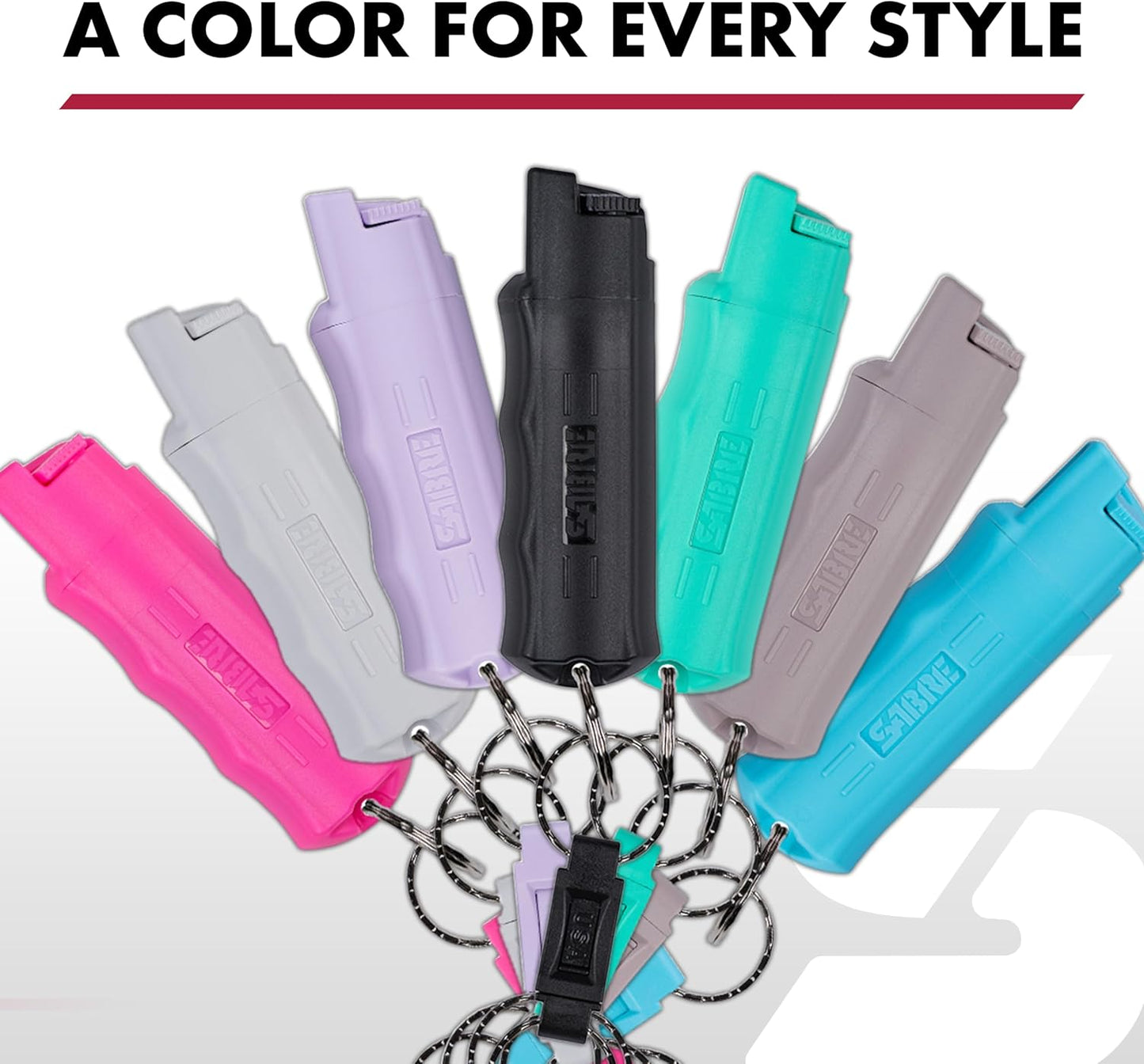 SABRE Pepper Spray - Max Police Strength Self Defense OC Spray with Quick Release Keychain | 0.54 fl oz, UV Dye, 10 Sec Spray Time