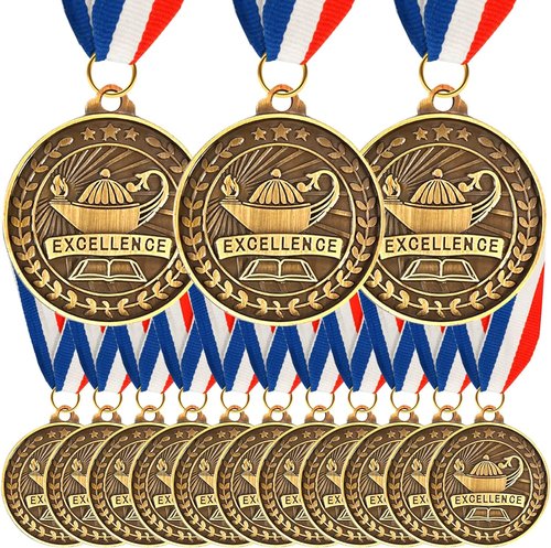 GOLDGE 36 Pcs Bronze Winner Medals - 2'' Awards with Neck Ribbons for Academic Competitions & Graduations