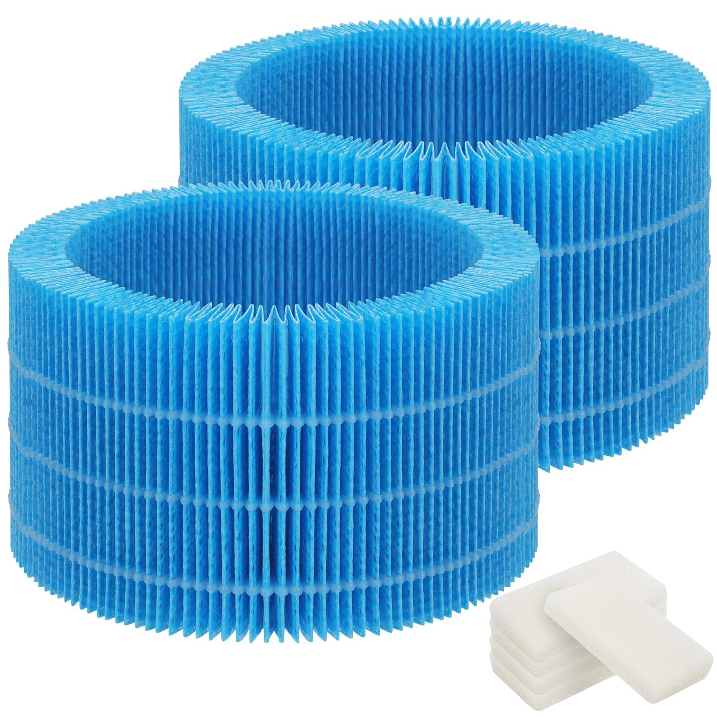 Gazeer Humidifier Replacement Filter Compatible with BLUEAIR Premium Smart Humidifier(H35i), Evaporative Washable Humidification Filter, 2 Pack Blue Humidifier Wick Filters+5 Pack Sponge Filters