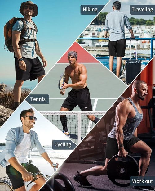 Lomsoe 5 Pack Men's Gym Shorts - Quick Dry Lightweight Athletic Running Shorts with Pockets | 5 Inch