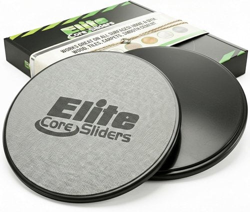 Elite Sportz Core Sliders - Dual-Sided Gliding Discs for Full Body Workouts | Pack of 2