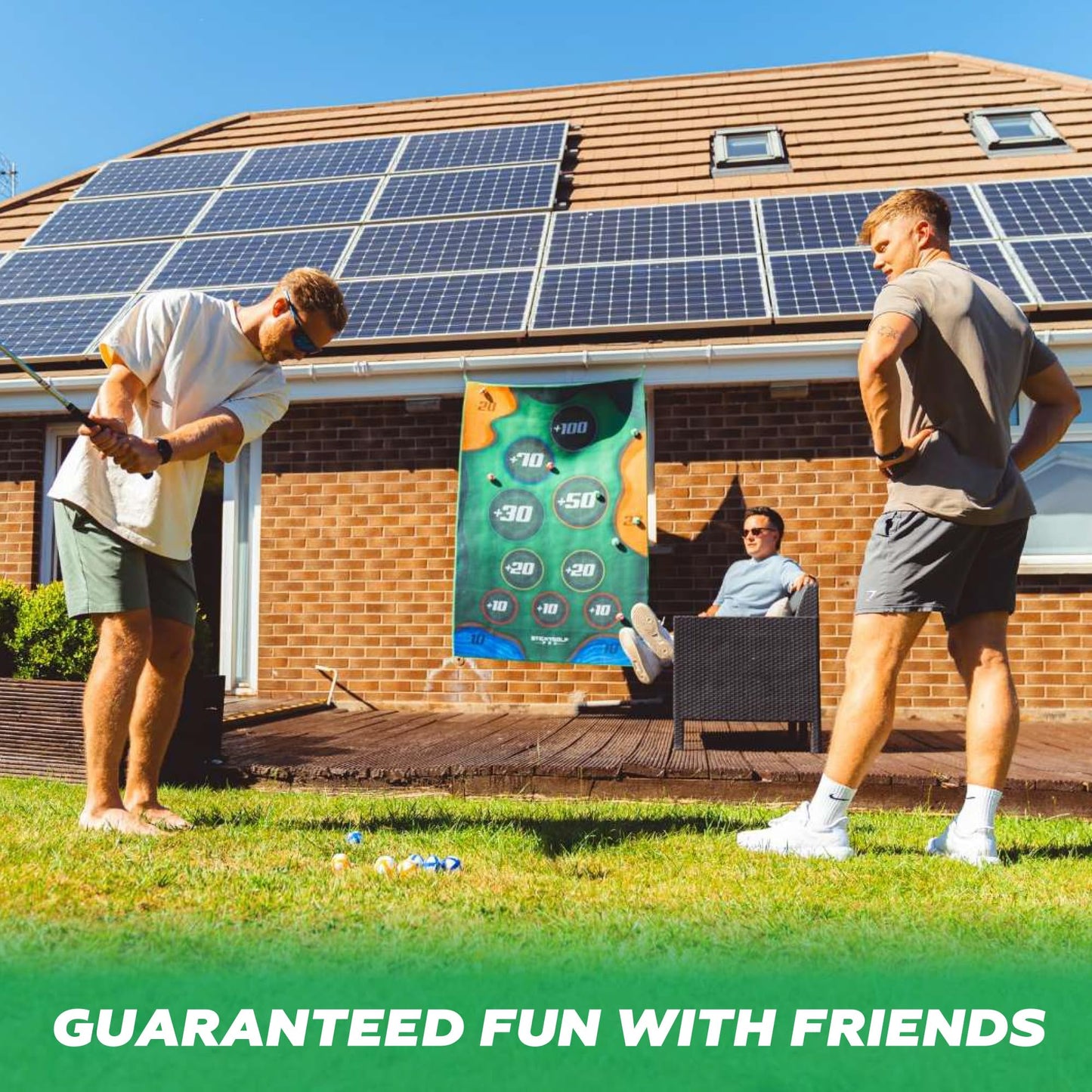 Golf Game for Adults Outdoor Indoor - Backyard Chipping Set with Sticky Balls - Family Entertainment Multi-Player Action - Friend and Party Activity - Gift for Golfers (no Club)