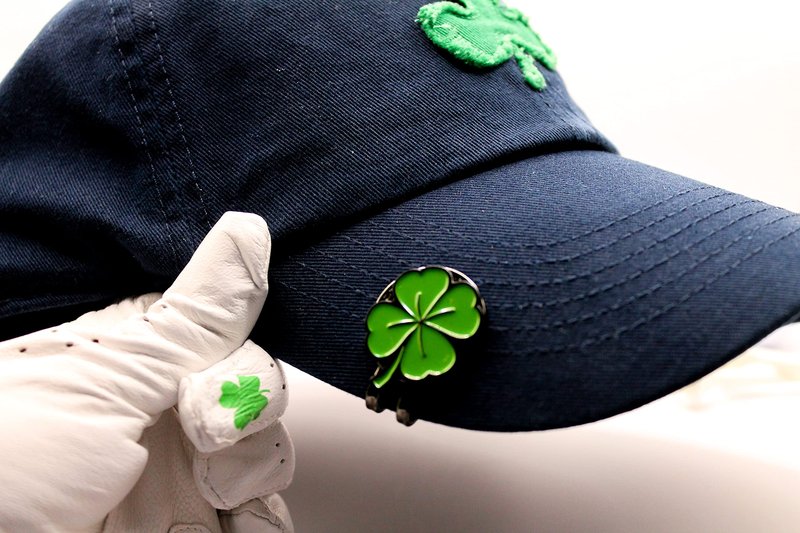 MULLIGAN HOOLIGAN Golf Ball Marker + Magnetic Hat Clip, Funny and Unique Golf Gift, Premium Quality, The Perfect for Your Favorite Golfer, Golf Accessories for Any Occasions (Four-Leaf Clover)