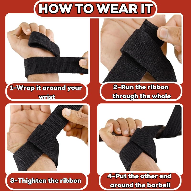 Elite Athletics Ankle Strap for Cable Machine, Gym Ankle Cuff for Cable Kickback, plus Wrist Lifting Straps for Weightlifting, Deadlift and Carry Bag (Black)