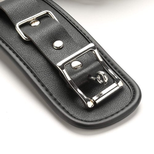 Adjustable Black Spreader Bar Set with Black with Plush Leather Straps Set Sports Training