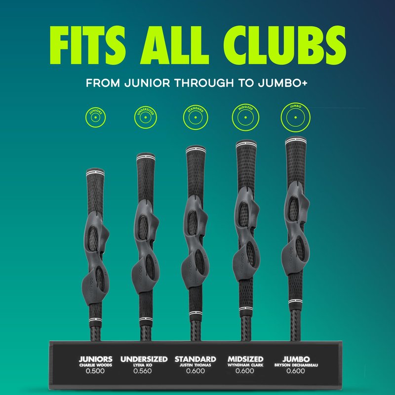 GOLF-GRIP™ Golf Grip Trainer for Left & Right-Handed Golfers – Snap-On Golf Training Aid for Proper Hand Position & Swing Technique – Hit Straighter, Longer Shots & Fix Slices or Hooks