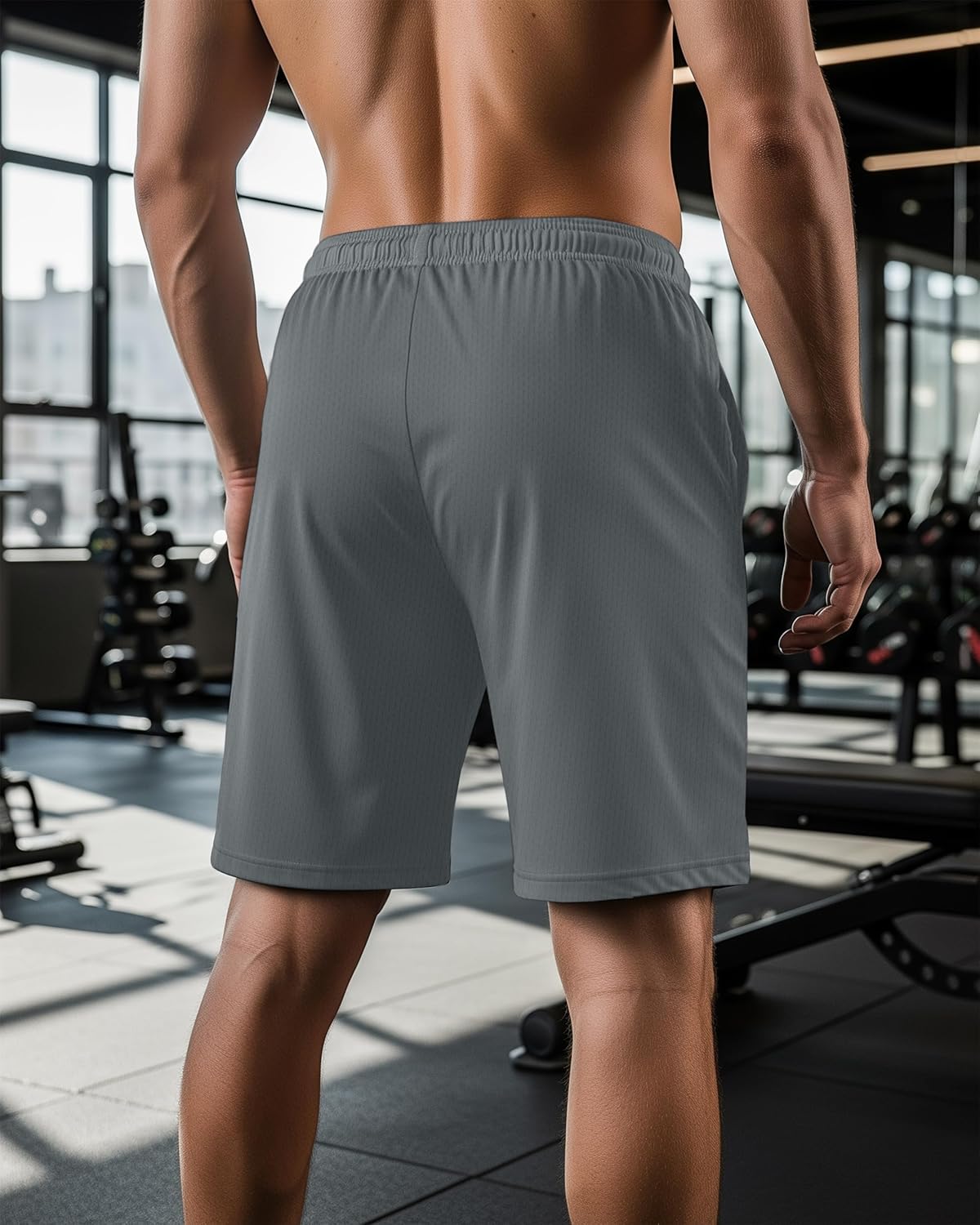 NY Threads Men's Athletic Shorts - Quick Dry Lightweight Workout & Running Gym Shorts with Pockets | 3 Pack