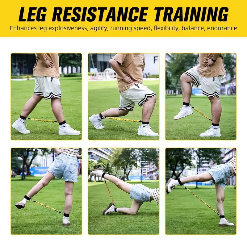 Ankle Resistance Bands with Cuffs Ankle Bands for Working Out Exercise Bands for Leg, Hip, Booty Training Ankle Straps with Exercise Bands for Butt Lift Women Men Great for Home Workouts and Fitness