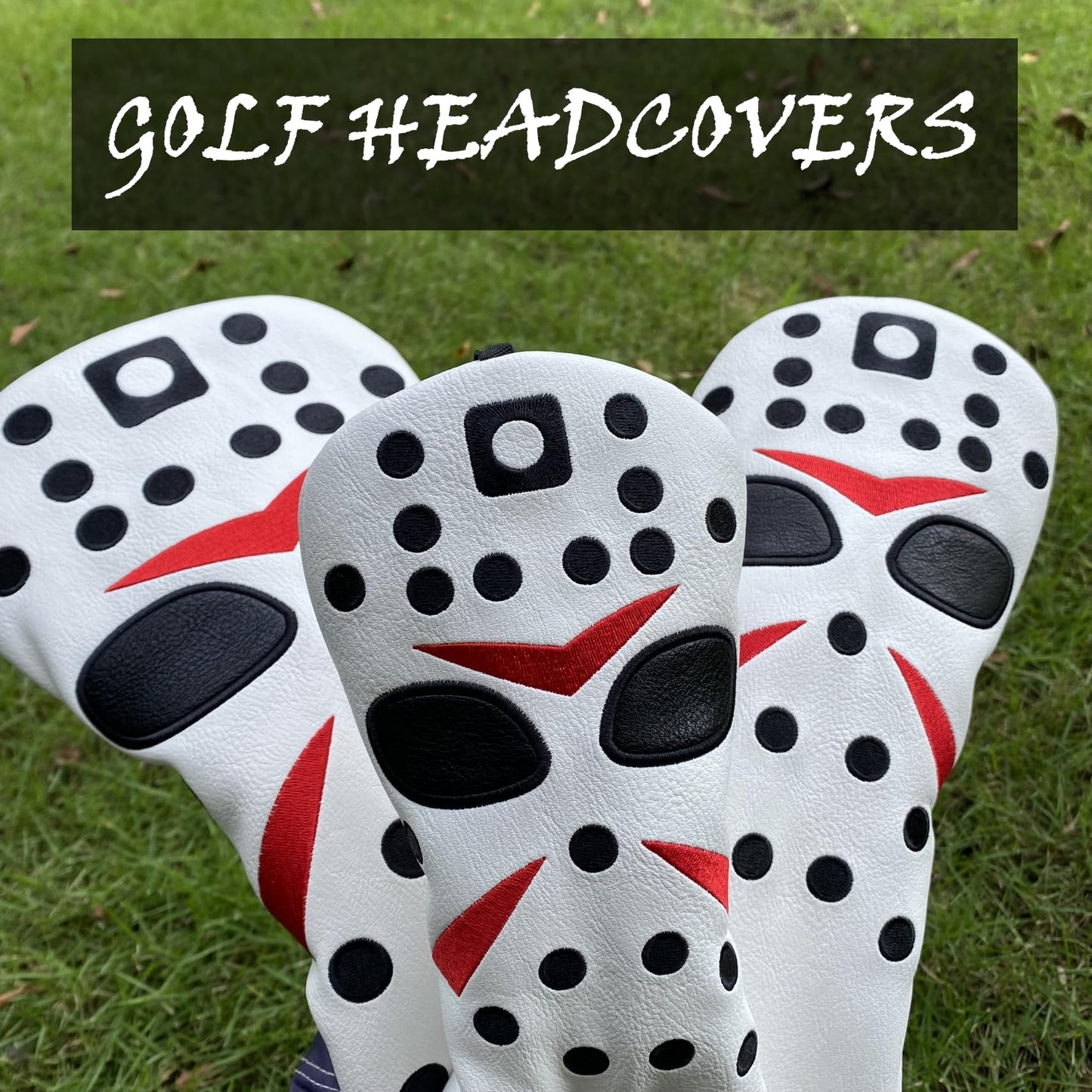 Golf Hybrid Headcovers Hockey Style Golf Rescue Hybrid Club Head Cover Headcover for Hybrids Golf Headcover for Men Christmas Golf Gifts (1pc Hybrid Cover)
