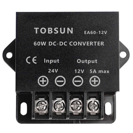 DC 24V to 12V 5A Converter 60W Voltage Step Down Buck Converter Regulator Reducer Power Converter Mini Module for Automotive, Industrial & DIY Electronic Projects