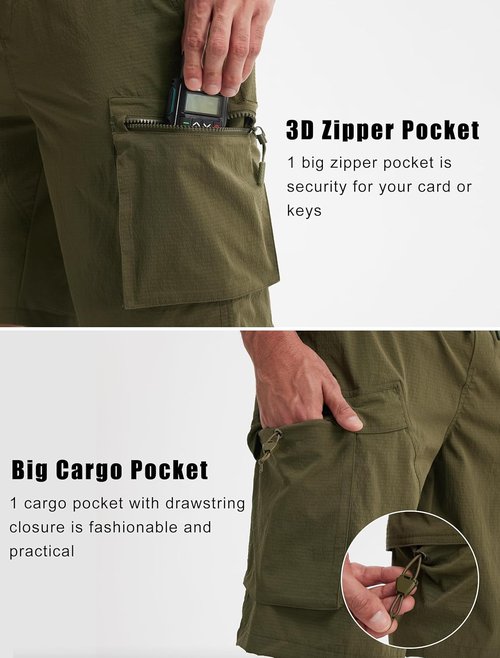 Libin Men's Cargo Hiking Shorts - Lightweight, Quick-Dry, Breathable for Outdoor Sports | Casual Comfort