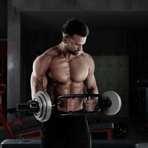 CAP Barbell 34" Olympic Triceps Bar - Durable Black Finish for Enhanced Strength Training