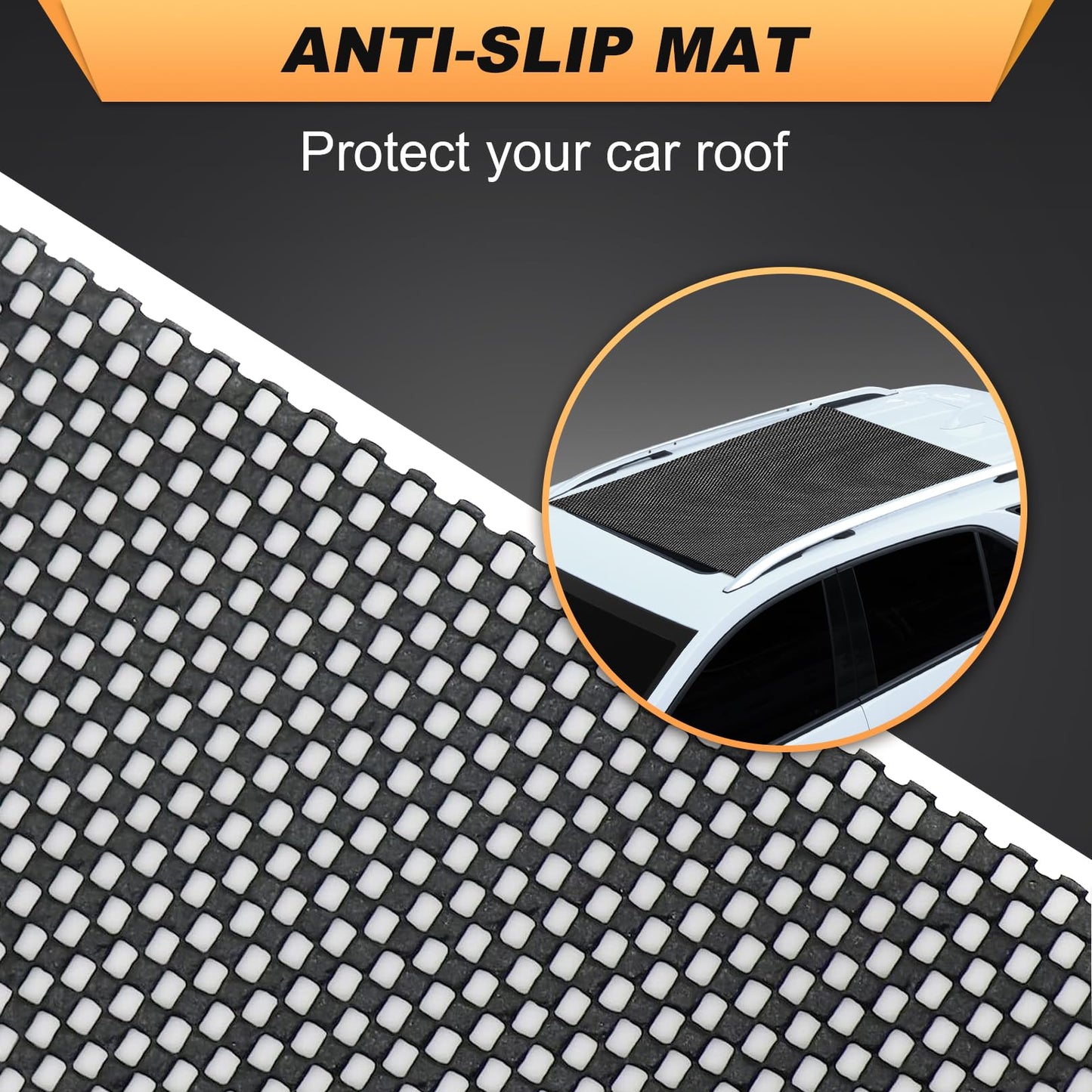 Sailnovo Car Rooftop Cargo Carrier Roof Bag, 20 Cubic Feet Waterproof Car Rooftop Cargo Carrier Bag Fit Car with Without Roof Rack - Car Top Carrier with Tie-Down Strap, Safety Hook