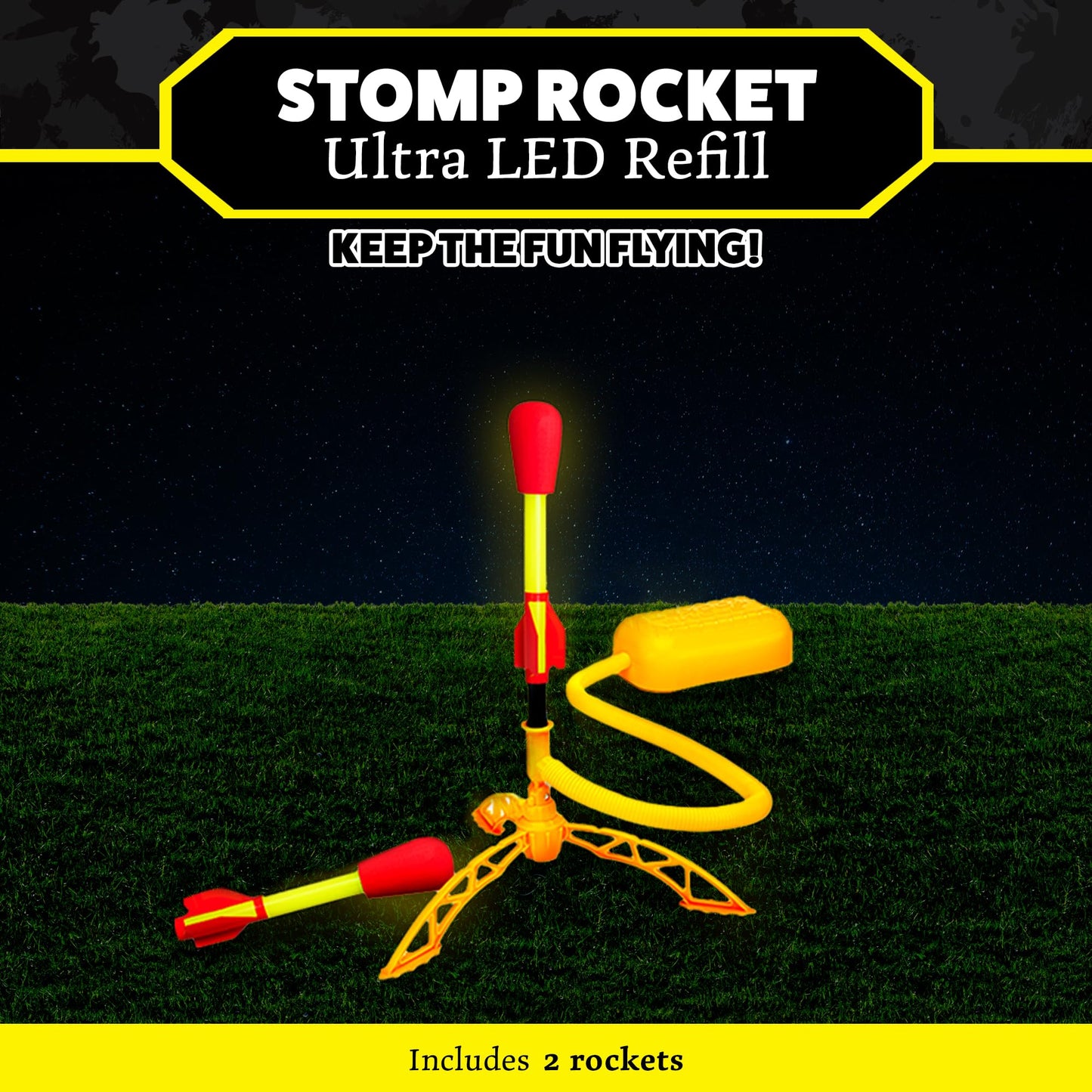 Stomp Rocket Ultra Rocket Refills, 6 Rockets - Replacement Foam-Tipped Rockets for Kids - Fun Backyard & Outdoor Kids Toys Gifts for Boys & Girls