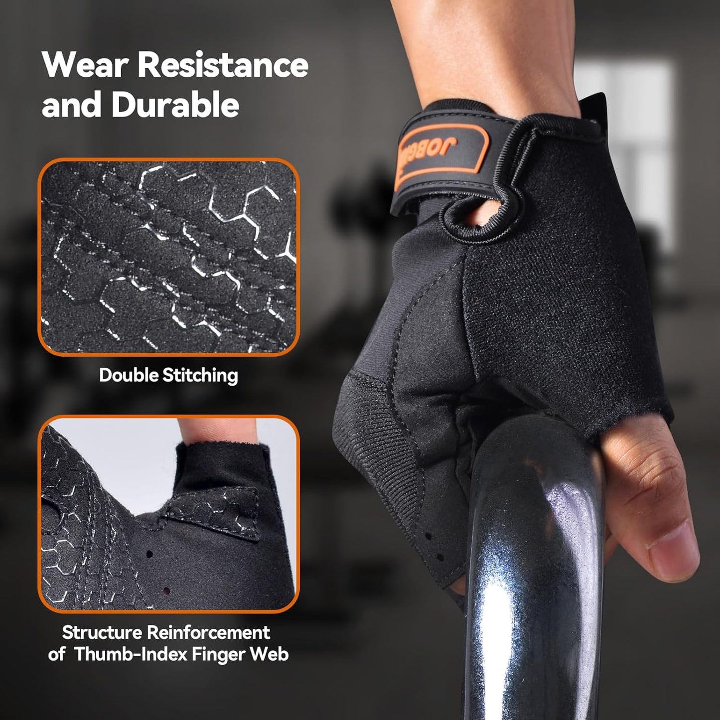 Skiennix Workout Gloves - Breathable Weight Lifting Gloves with Full Palm Protection | Ideal for Gym & Fitness