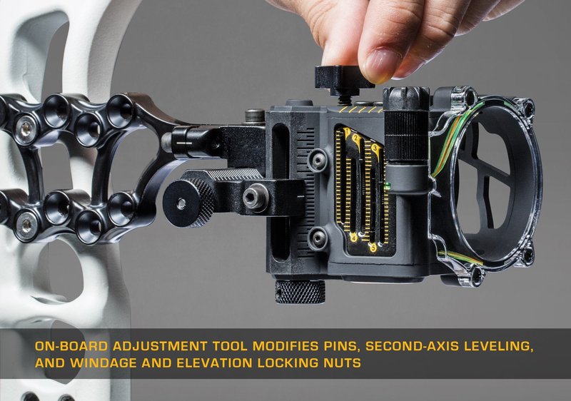 Trophy Ridge Fix Bow Sight, 5 Ultra-Bright 0.019" Horizontal Fiber Optic Pins, Includes Everything You Would Need, Micro-Adjustable Pins, Increased Accuracy, Innovative Design