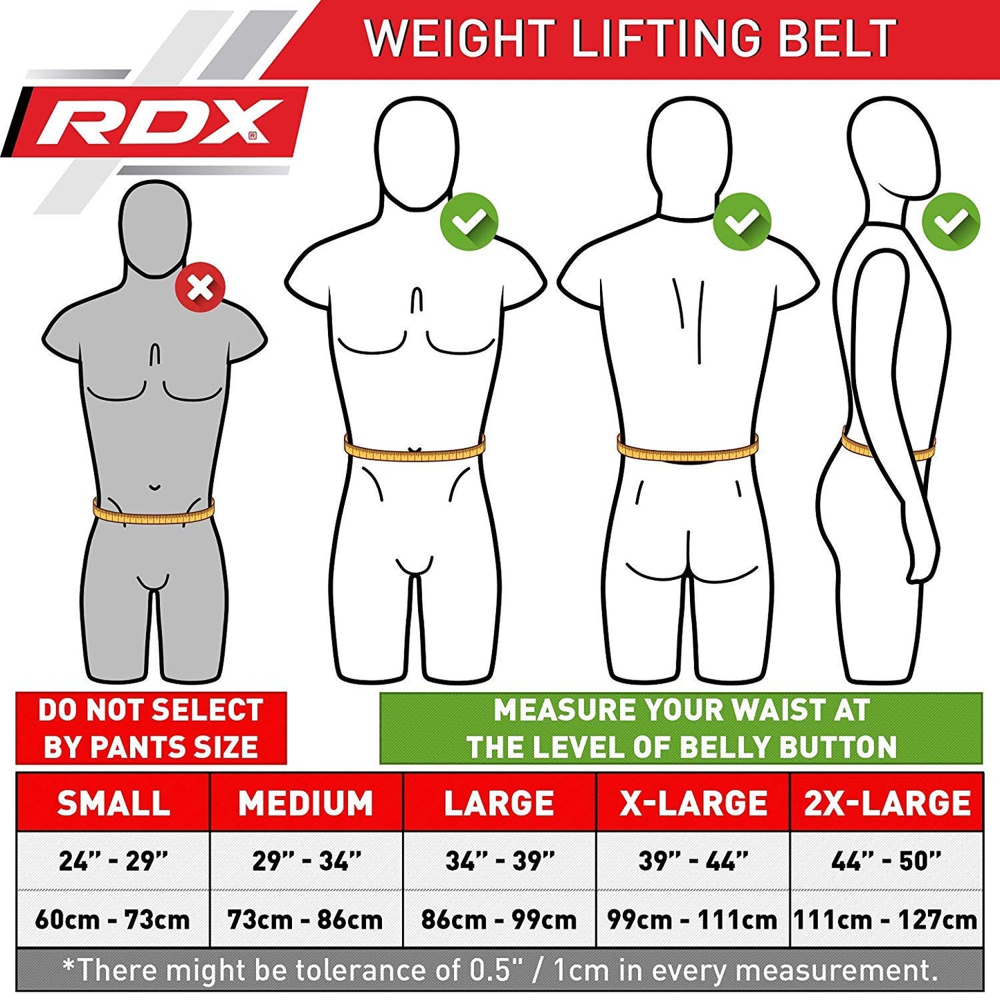 RDX Weight Lifting Belt Nappa Leather, 4” Padded Lumbar Back Support, 11 Adjustable Holes, Bodybuilding Training, Powerlifting Deadlifts Workout Squats Exercise, Home Gym Fitness Equipment