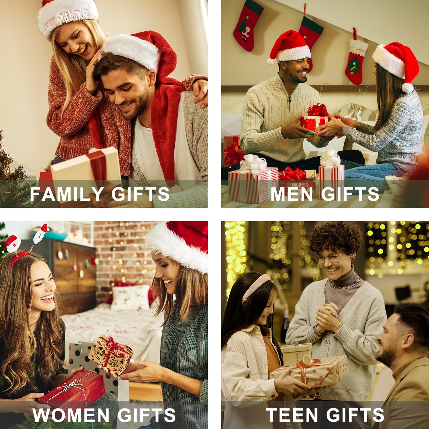 Beanumerous Christmas Beanie Light Up Winter Hat Xmas Holiday Socks, Gifts For Men Women Teens