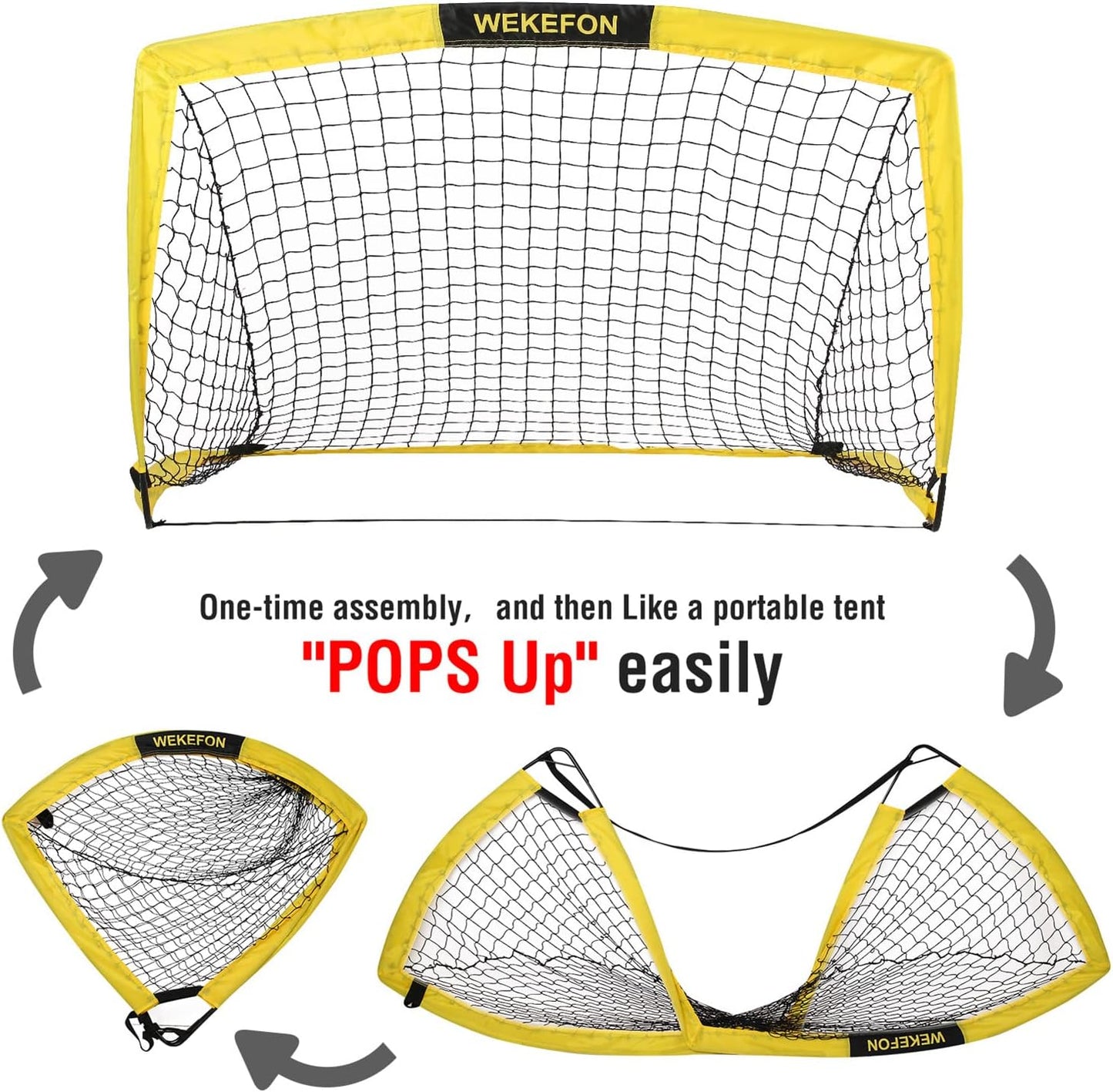 Skiennix Portable Soccer Goal - Arched Design with Carry Bag - 5x3.1ft for Kids & Adults
