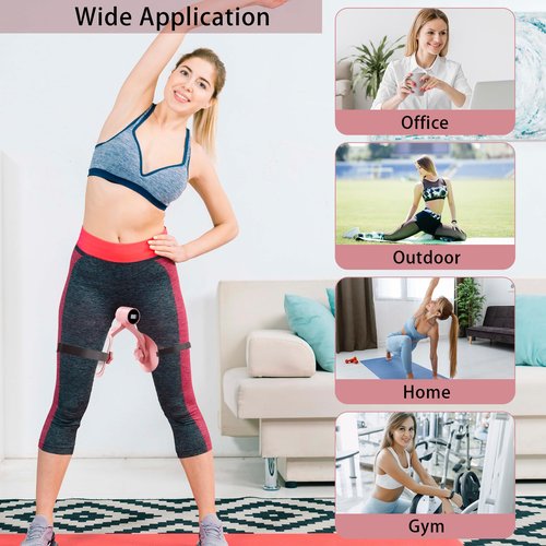 GQIRIL Pelvic Floor Trainer for Women - Inner Thigh Master Exerciser Devices with Counter & Leg Strap, Postpartum Rehabilitation Pelvic Floor Kegel Toner Equipment for Woman Home Office Workout