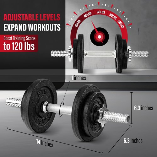 Yes4All Dumbbell Adjustable - 40lbs + Connector