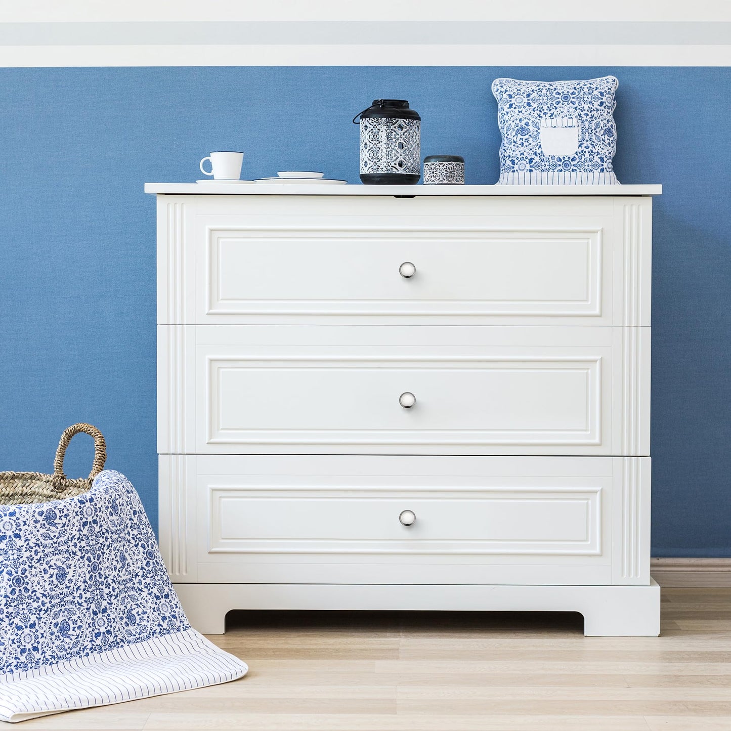 JOY DECOR 10 Pack Brushed Nickel Cabinet Drawer Hardware 30mm Kitchen Cabinet Knobs Drawer Pulls with Installation Screws for Dressers Kitchens Cupboard