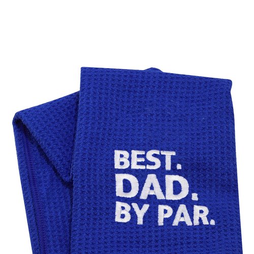 Embroidered Gift Best Dad by Par Golf Towel Golf Father Gift Papa Golf Towel