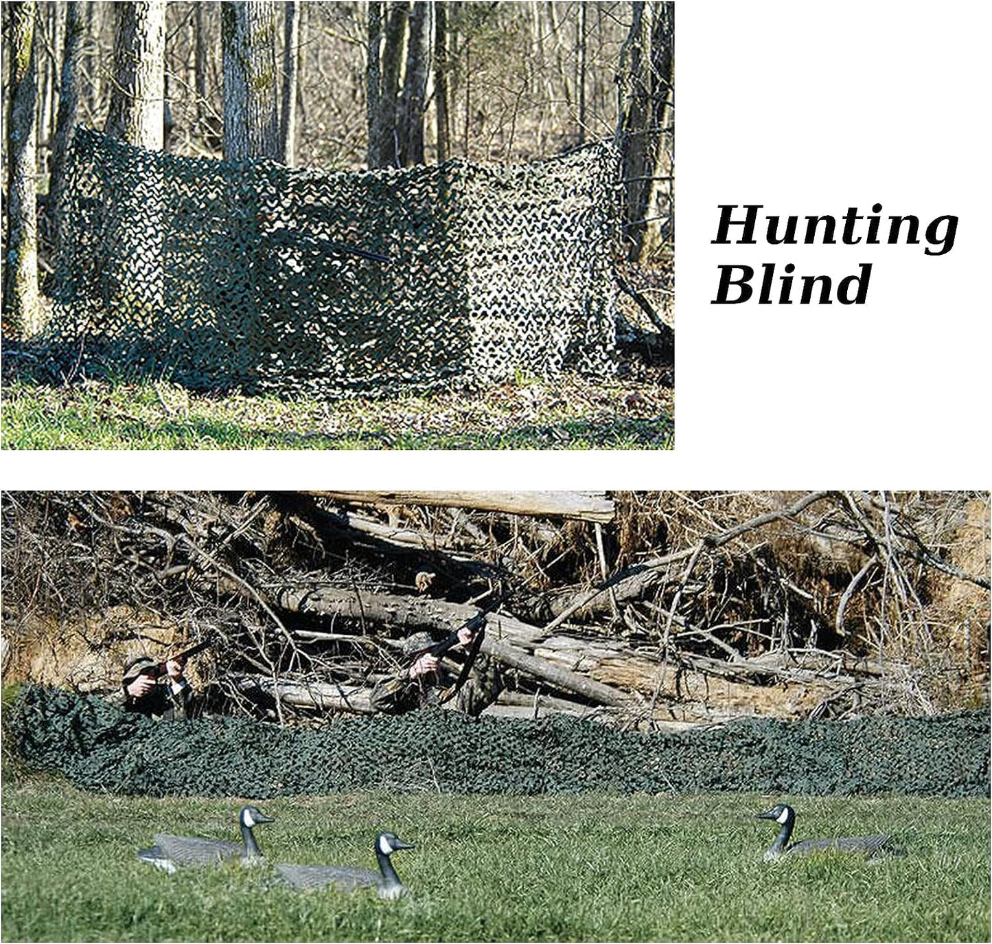 Skiennix Camo Netting - Versatile Camouflage Net for Hunting, Camping, and Party Decor | 20x20, 10x20, 10x10 Sizes