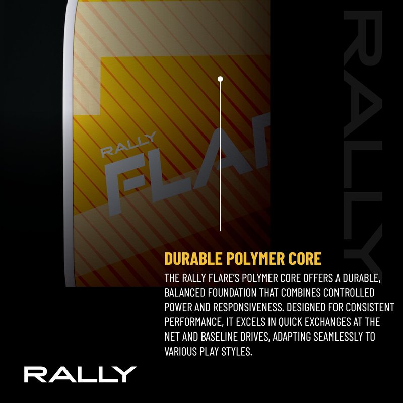 Rally Flare Graphite Pickleball Paddle – 2025 Version | Lightweight Design, Durable Polymer Core, Carbon Face, USAPA Approved (2025 Orange)