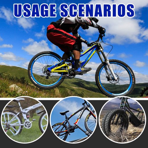 Glarks 6Pcs Bike Repair Tool Kit Including Bicycle Crank Extractor, Bike Bottom Bracket Removal Tool with Anti Drop Auxiliary Tool, 16mm Spanner, Bike Freewheel Remover and Bike Chain Breaker Tool