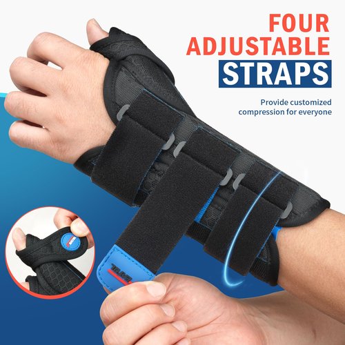 FEATOL 2 Pack Wrist Brace with Thumb Spica Splint for De Quervain's Tenosynovitis, Carpal Tunnel, Tendonitis, Arthritis-Thumb Brace for Pain Relief-Left And Right Hand-Medium/Large