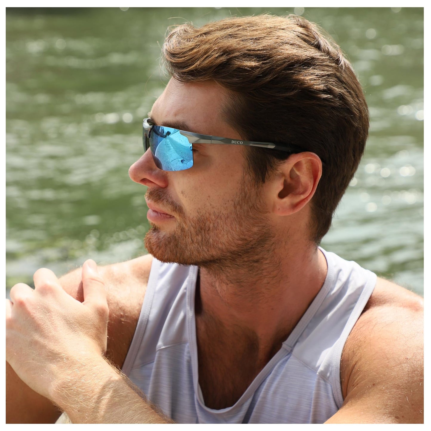 DUCO Mens Sports Polarized Sunglasses UV Protection Sunglasses for Men 8177s