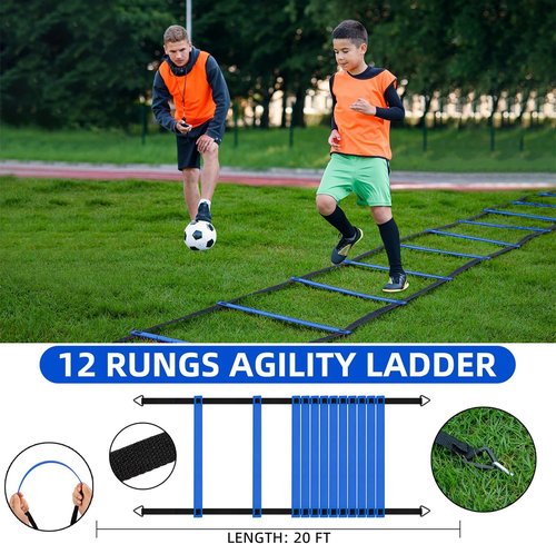 HAFHAF Portable Soccer Goals - 4x3 ft Pop-Up Net Set with Ball, Ladder & Cones for Kids' Outdoor Fun
