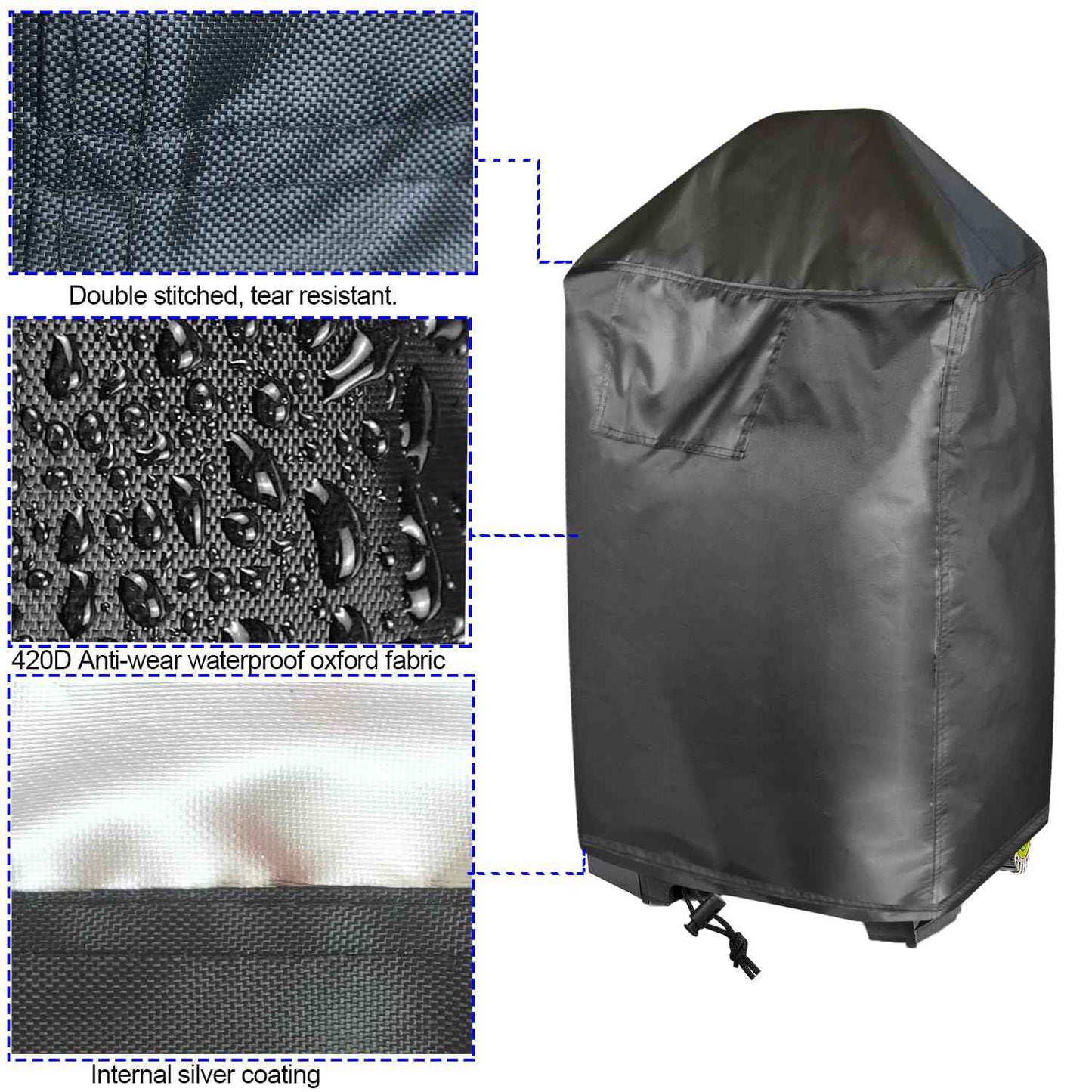 Pressure Washer Cover, Waterproof& Dustproof Cover for Smart Electric Gas Washer Machine, Protective Outdoor Hood for Electric High Pressure Cleaner (17.8x15.8x33.5in)