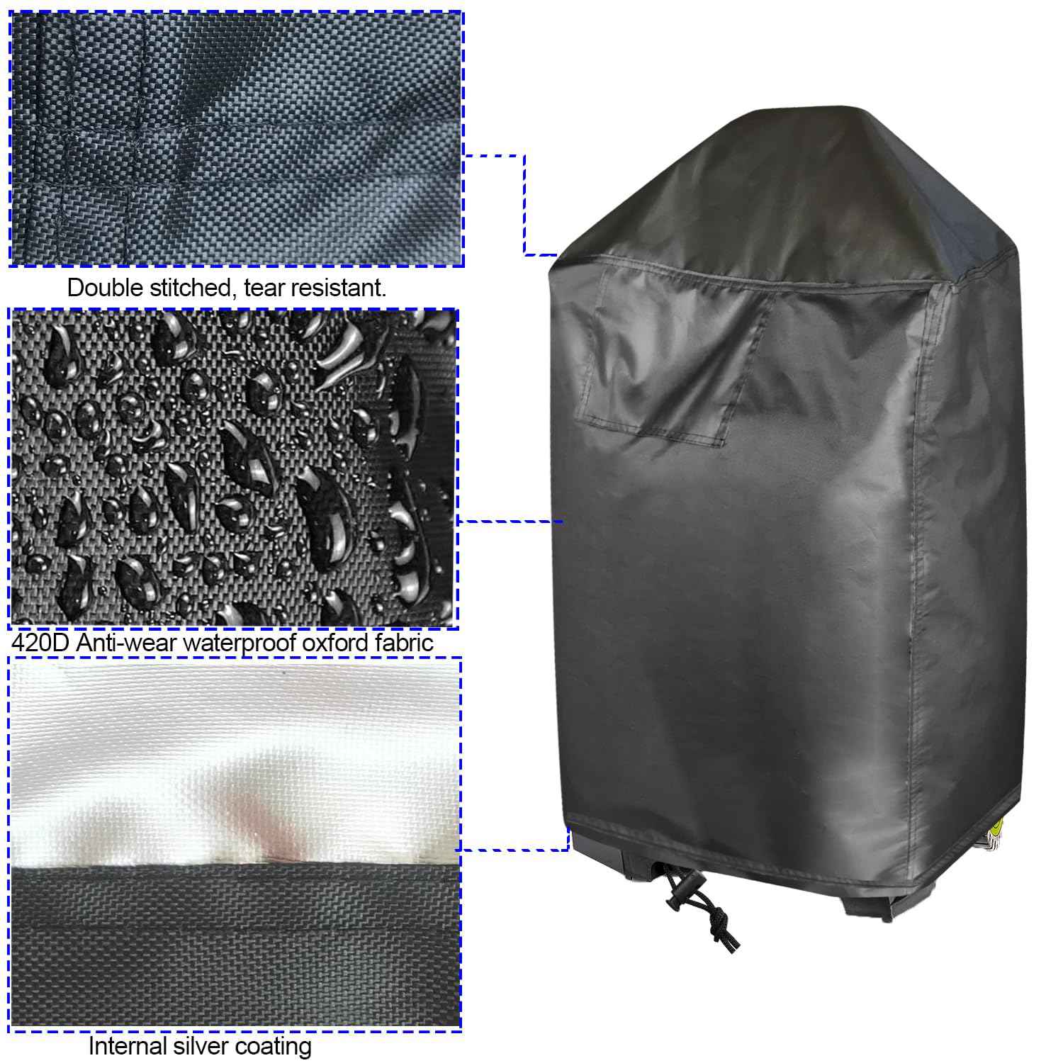Pressure Washer Cover, Waterproof& Dustproof Cover for Smart Electric Gas Washer Machine, Protective Outdoor Hood for Electric High Pressure Cleaner (17.8x15.8x33.5in)