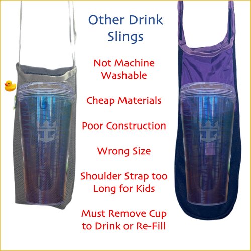 Kaizen Kreations Cruise Ship Essentials Cup Sling Cruise Essentials 2026. Caribbean Cruise Must Haves. Cruise Ship Essentials 2026, Caribbean Royal, Caribbean cruise essentials 2026 (2-Pack) (black)