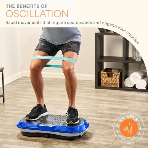 Lifepro Waver Vibration Plate - Full-Body Workout Machine for Muscle Activation & Lymphatic Drainage | Includes Loop Bands