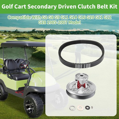 10L0L Golf Cart Torque Driven Clutch with Belt Kit for Yamaha G2 G8 G9 G11 G14 G16 G20 G21 G22 G28 (85-07), OEM# JN6-G6270-00 JN6-G6271-02 J55-G6270-01