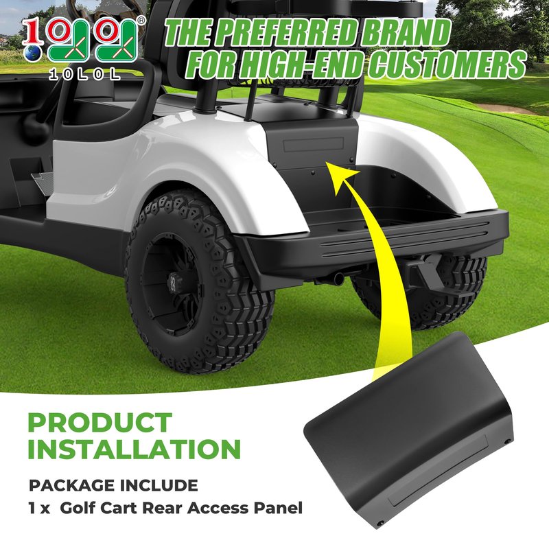 10L0L Golf Cart Rear Access Panel for Yamaha Drive 2 (2017-up), Replaces OEM#JW1-K8151-00-00